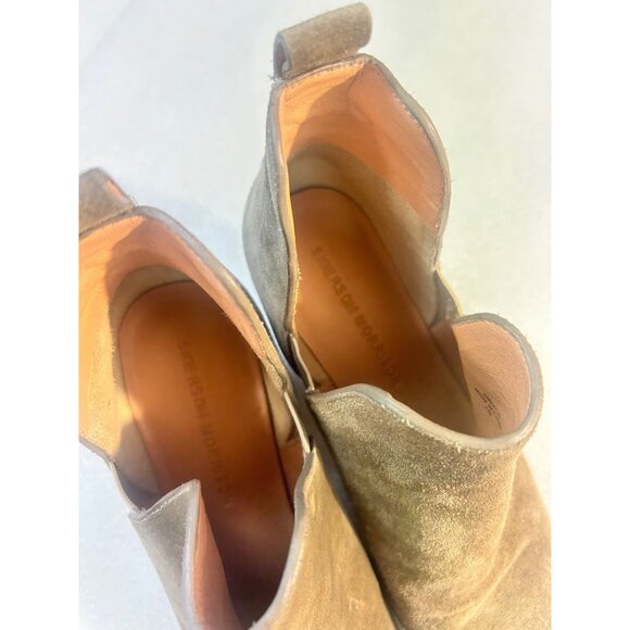 Sigerson Morrison Belin Pull On Block Heel Rubidio Gray Suede Ankle Booties 7.5 - Picture 5 of 6